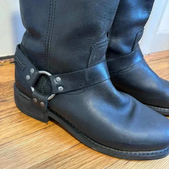 Men’s Harley-Davidson Hustin leather waterproof motorcycle boots size 10.5 - Picture 3 of 12